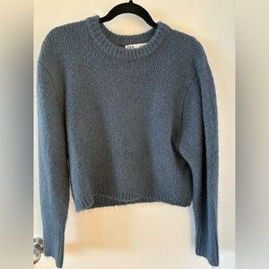 Zara Cropped Knit Sweater, Size: Large